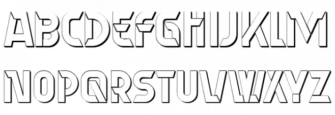 Ecke Light Regular Schriftart Groß