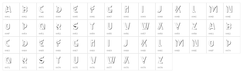 Ecke Light Regular Character Map