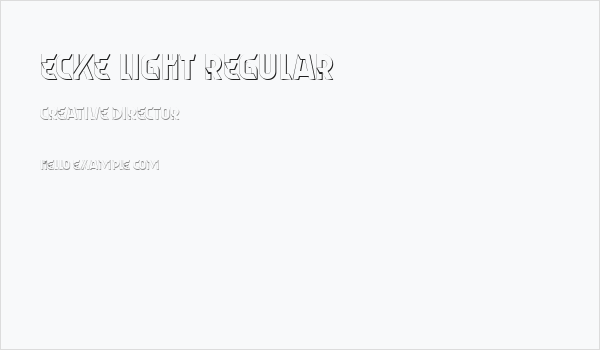 Ecke Light Regular Business Card