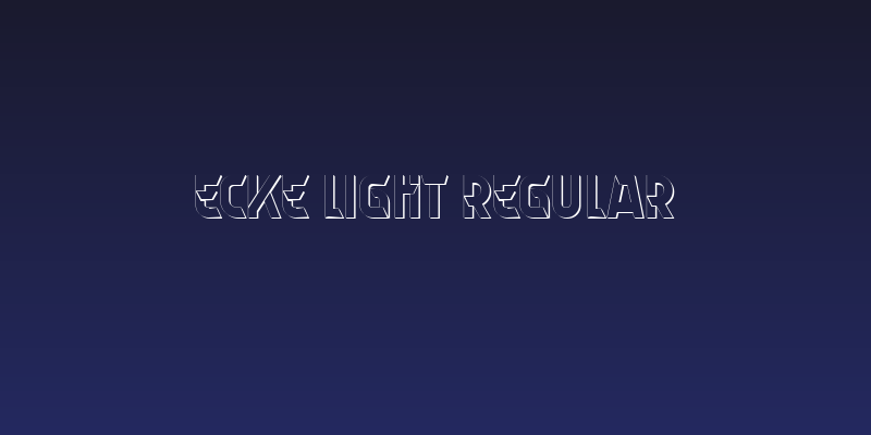 Ecke Light Regular Social Header