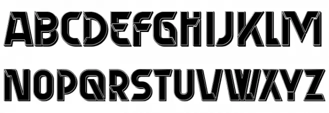 Ecke Regular خط أحرف كبيرة