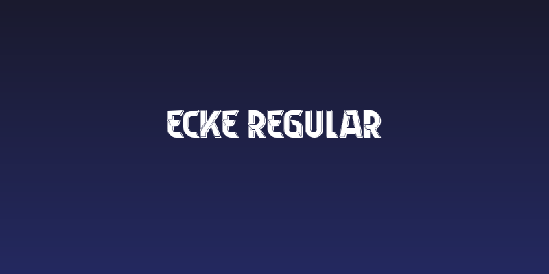 Ecke Regular Social Header