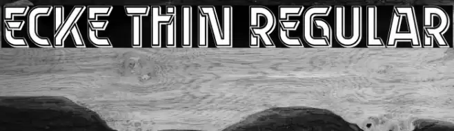 Ecke Thin Regular Font examples