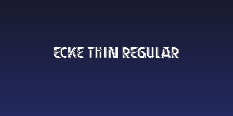 Ecke Thin Regular Social Header