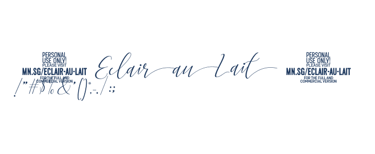 Eclair Au Lait PERSONAL USE Regular Other Characters