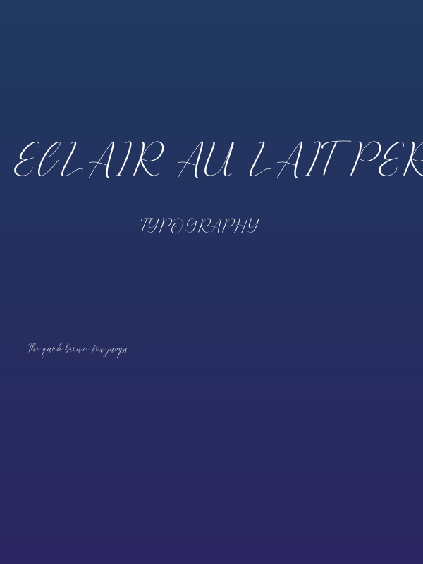 Eclair Au Lait PERSONAL USE Regular Poster