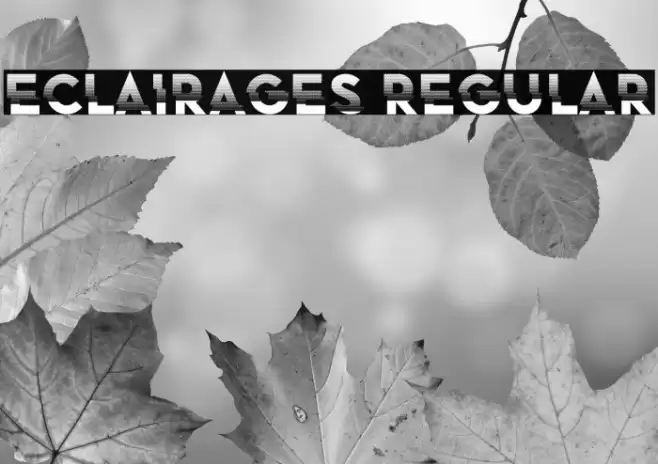 Eclairages Regular Font examples