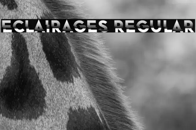 Eclairages Regular Font examples