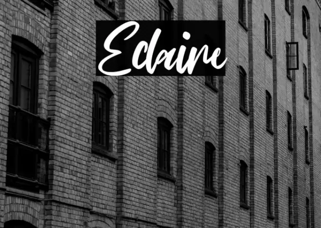 Eclaire Шрифта examples