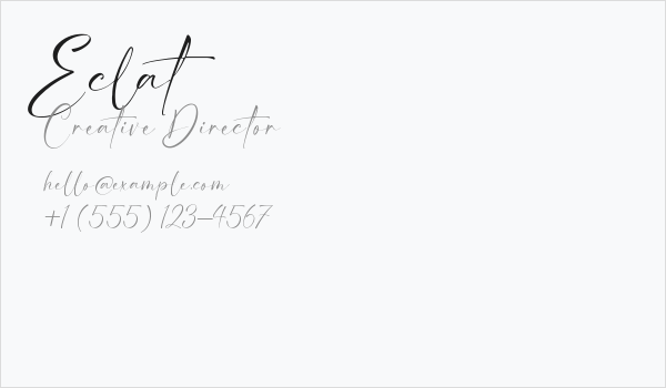 Eclat Business Card