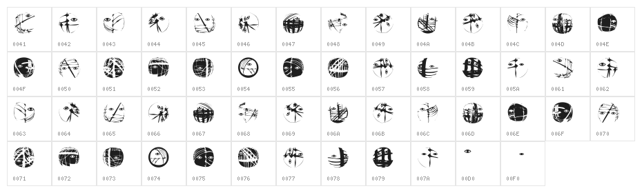 EclectHeads Character Map