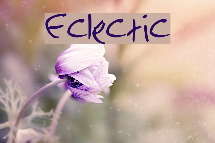 Eclectic Font examples