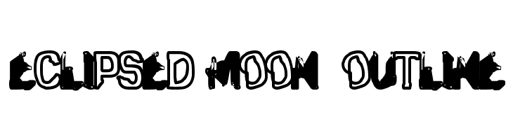 Eclipsed Moon  Outline  لخطوط تنزيل