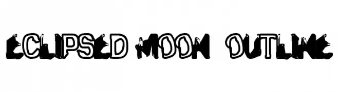 Eclipsed Moon  Outline  font caratteri gratis