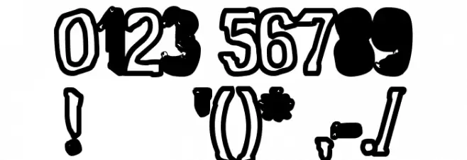 Eclipsed Moon  Outline Font OTHER CHARS