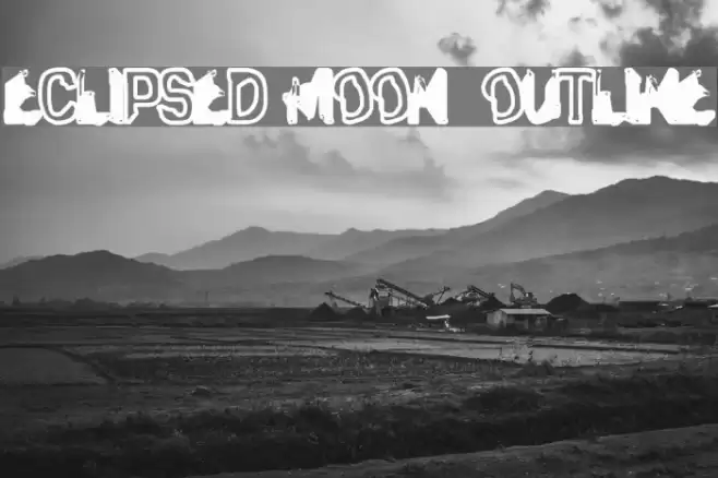 Eclipsed Moon  Outline Font examples