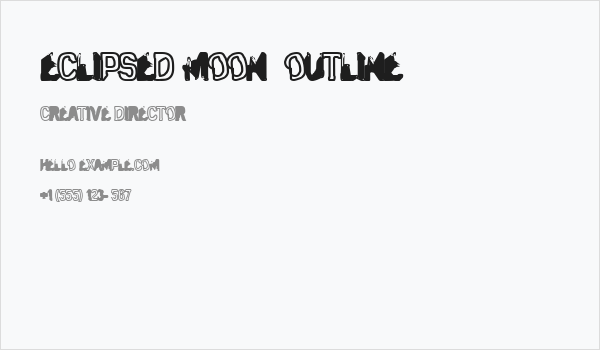 Eclipsed Moon  Outline Business Card