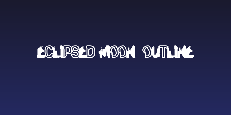 Eclipsed Moon  Outline Social Header