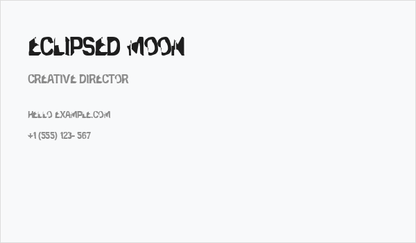 Eclipsed Moon Business Card