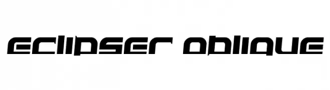 Eclipser Oblique  font caratteri gratis
