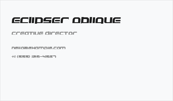 Eclipser Oblique Business Card