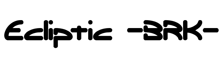 Ecliptic -BRK- Font