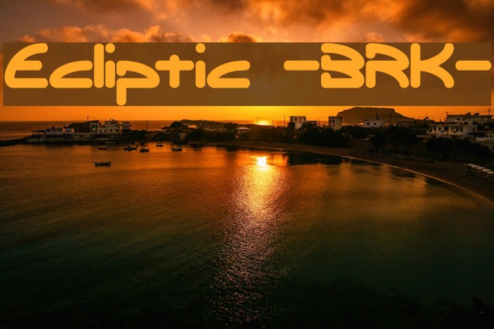 Ecliptic -BRK- Font examples