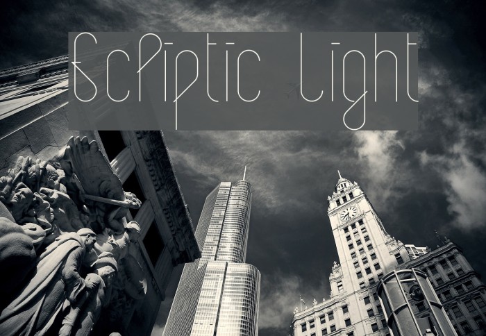 Ecliptic Light Font examples