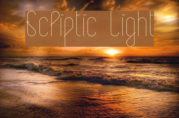 Ecliptic Light Font examples