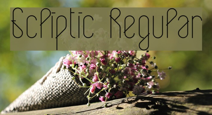 Ecliptic Regular Font examples