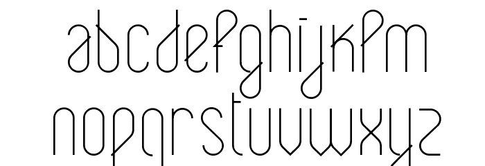 Ecliptic Regular Font LOWERCASE