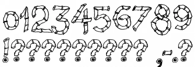 Eco Bamboo Cartoon Font OTHER CHARS