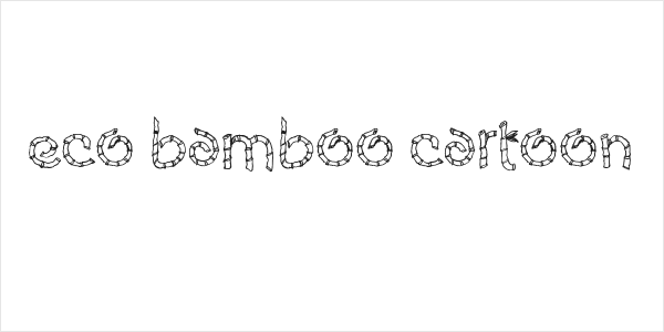 Eco Bamboo Cartoon Logo