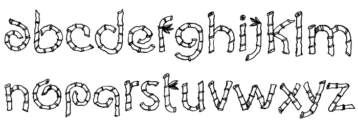 Eco Bamboo Cartoon Font LOWERCASE