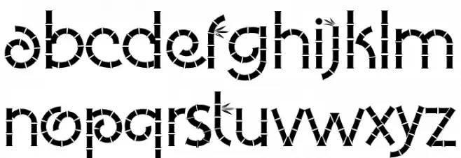 Eco Bamboo Fun Font Litere mari