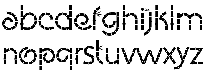 Eco Bamboo Fun Font LOWERCASE