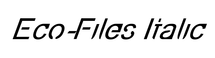 Eco-Files Italic Font