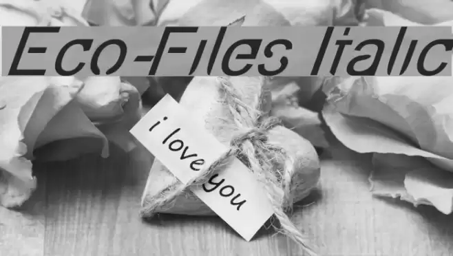 Eco-Files Italic Fuentes examples