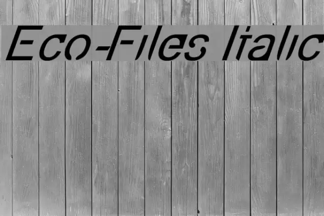 Eco-Files Italic Fuentes examples