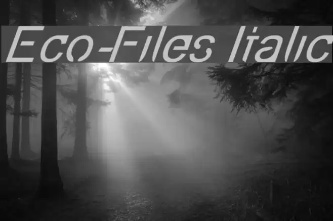 Eco-Files Italic Fuentes examples
