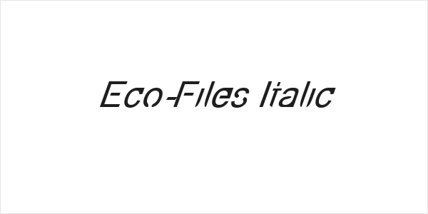 Eco-Files Italic Logo