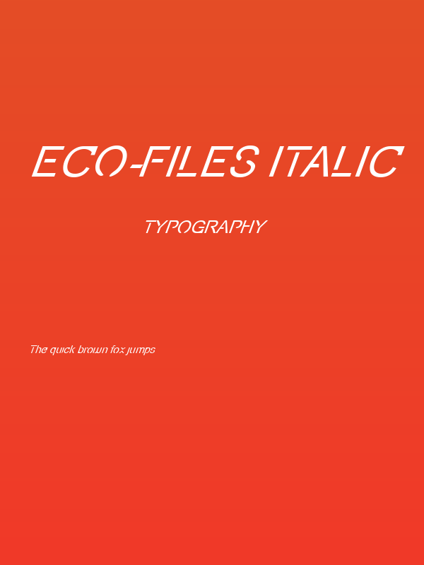 Eco-Files Italic Poster