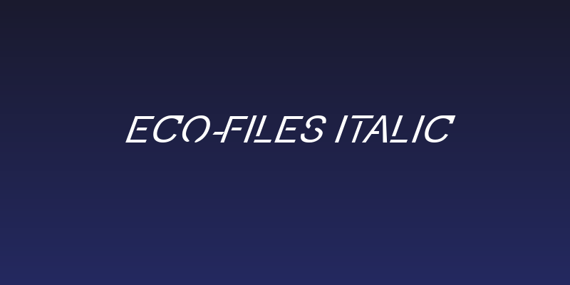 Eco-Files Italic Social Header