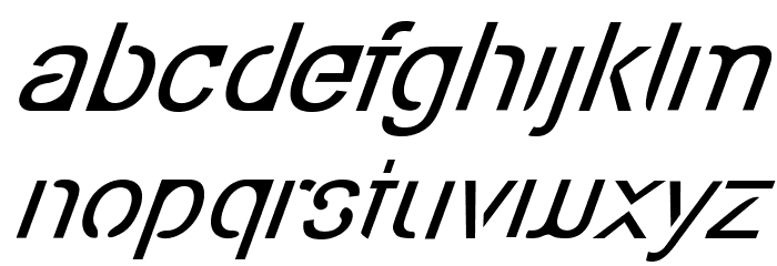 Eco-Files Italic Font LOWERCASE