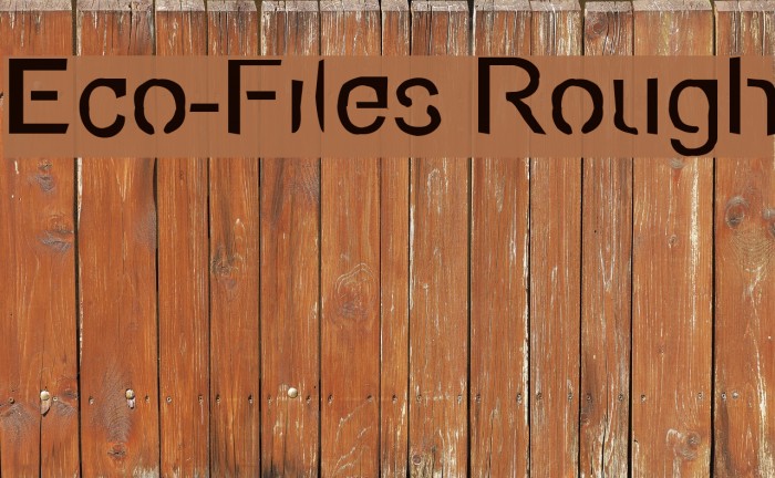Eco-Files Rough Font examples
