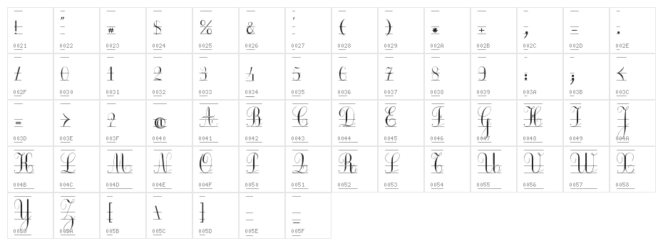 Ecolier_CP Character Map