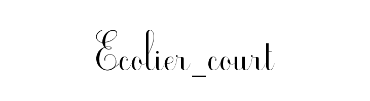 Ecolier_court  नि: शुल्क फ़ॉन्ट्स डाउनलोड