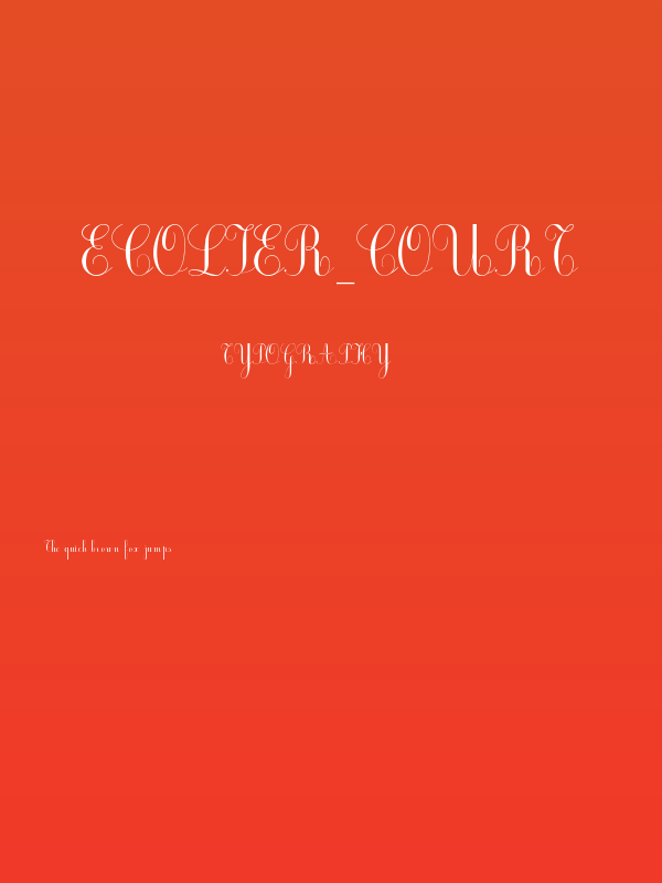 Ecolier_court Poster