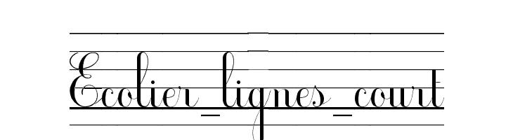 Ecolier_lignes_court Font