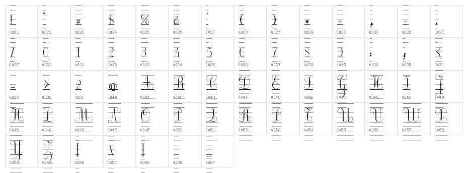 Ecolier_lignes_court Character Map